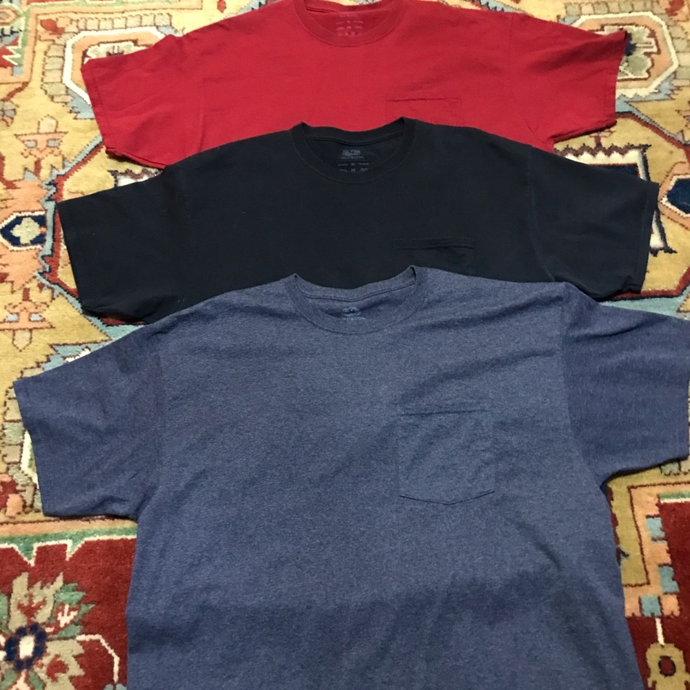 Mens XL pocket tee shirts